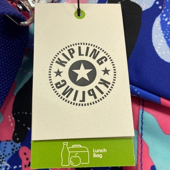 Kipling Live Light Lunch Bag Geometric Design With Monkey NWT - Picture 5 of 13